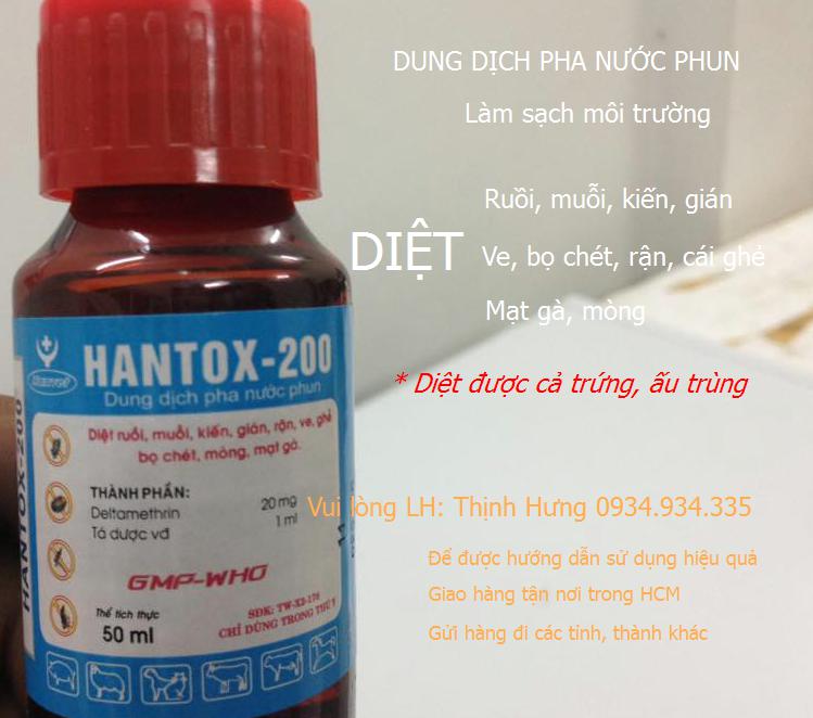 Dung dịch diệt ve, bọ chét, ruồi muỗi kiến gián… HANTOX-200